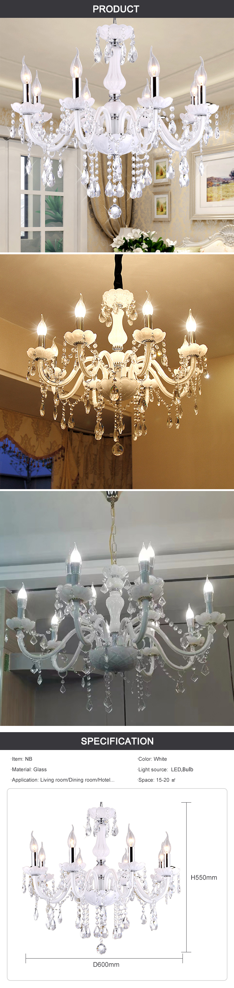 Classic chandelier details