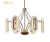 Luxury Modern Annulus Gold Acrylic Chandelier