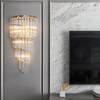 Four Layers of Golden Crystal Wall Lamps