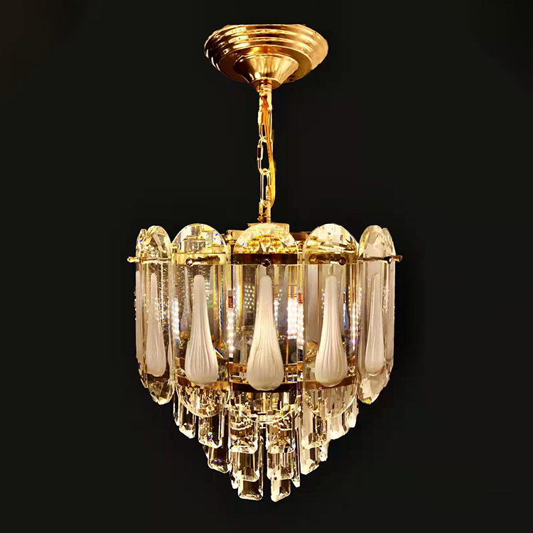 French Gold Art Led Crystal Modern Lamp Pendant