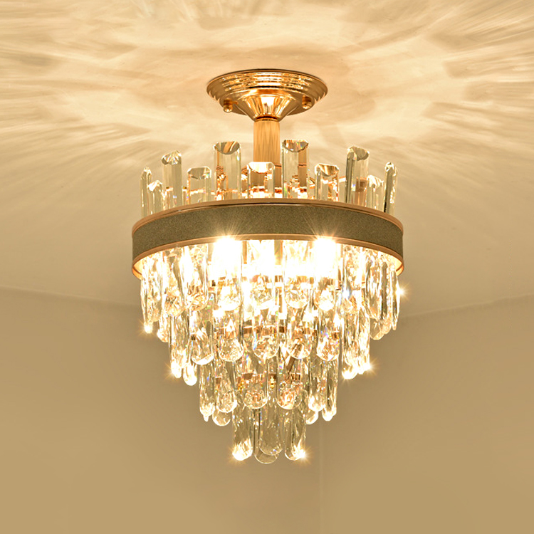 French Gold Art Crystal Pendant Lamp