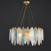 E14 Feather Shape Crystal Chandelier